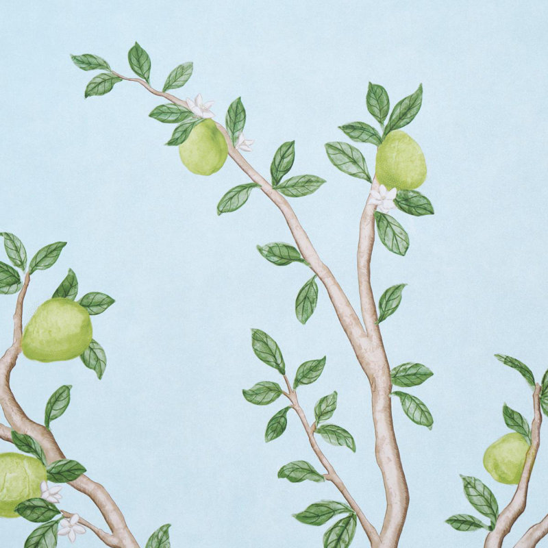Citrus Blossom 2 Panel Set, Sky