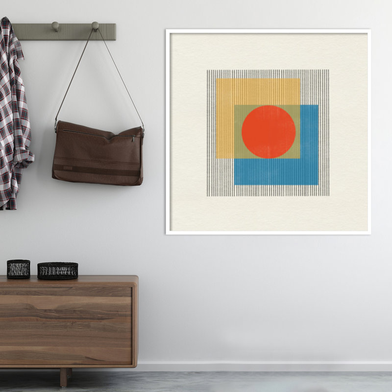 Midcentury Modern Object No 3 by Miuus, White, 41" H x 41" W x 1" D