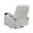 1Pc Swivel Gliding Recliner Faux Leather Upholstered Solid Rubberwood Arms Luxurious Living Room Furniture, Smoke Color-627143873