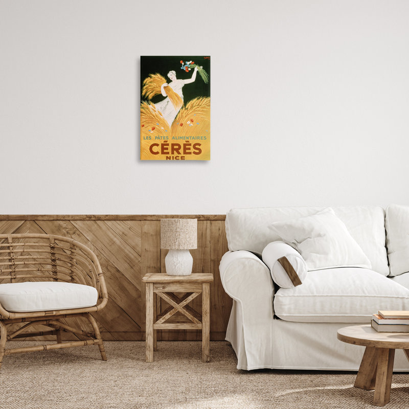 Toile antique de la déesse Cérès, design par Marcus Jules, H 24 po x l 16 po
