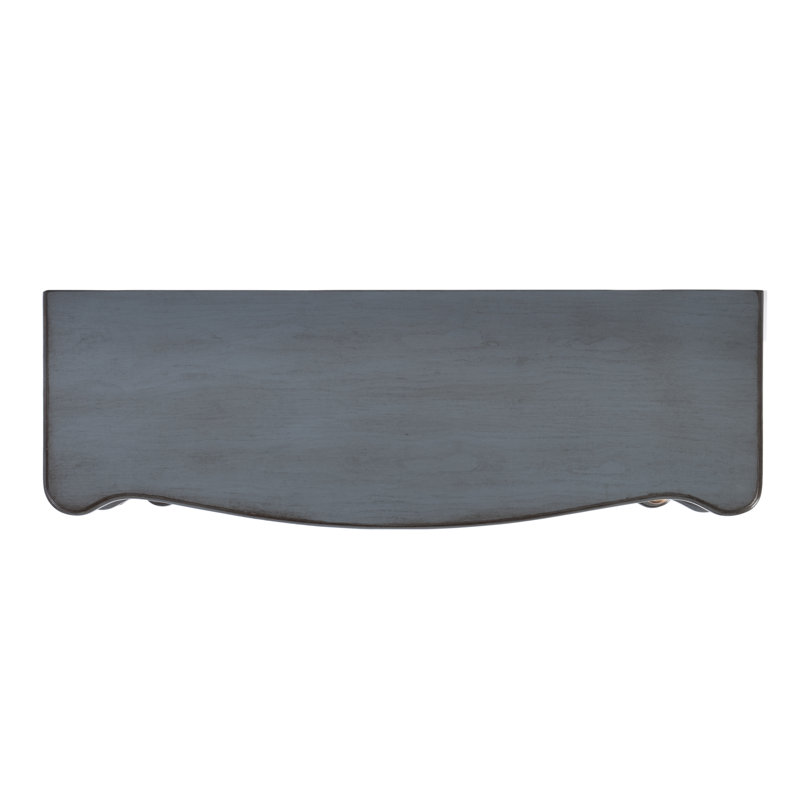 37" Serpentine-Shaped Console Table, Blue