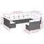  Ensemble de canapé de patio 12 pièces avec coussins en rotin de polyester noir