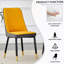 Ensemble de table de salle à manger 9 pièces, table avec plateau en verre et pieds en acier inoxydable et 8 chaises de salle à manger-27079938