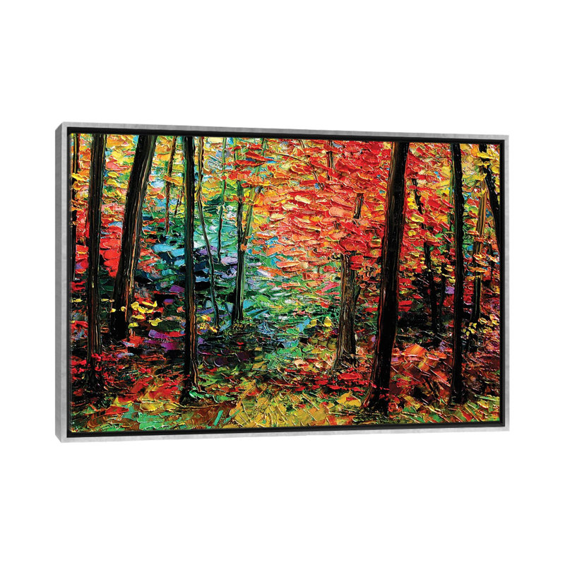 « Sparkle » par aja Trèves, reproduction d’art, Pas de tapis, H 26 po x l 18 po x P 1,5 po, Toile avec cadre argenté