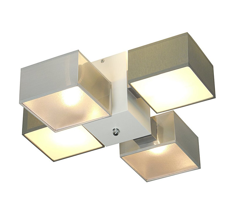 Miranda Semi Flush Mount, Light brown, Silver, dark grey
