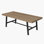 Table de salle à manger industrielle pour 6 à 8 personnes - 78,7 po de long avec structure en métal robuste, comptoir rectangulaire pour le dîner, la cuisine, la salle à manger