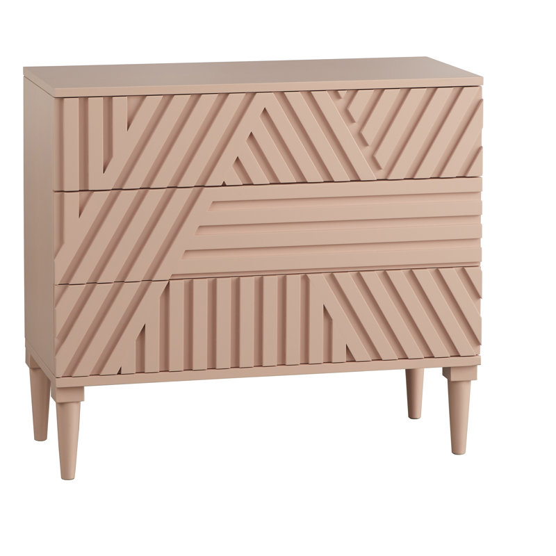 Gercho 3 - Drawer Accent Chest, Blush