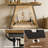 40.5" Industrial Console Table With Metal Frame, 2-tier Narrow Entryway Table For Small Spaces, Brown
