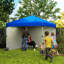 3 x 3m Pop-Up Canopy Tent with Removable Sidewalls, UPF 30+ Oxford Fabric Party Shelter with Adjustable Height, Leg Weights, and Wheeled Carry Bag for Outdoor Events, Blue