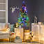 Arbre de Noël artificiel haute 6 pi avec 175 lumières blanches ou colorées et base en acier