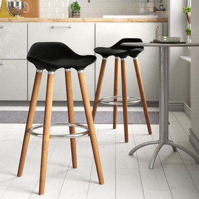 Acantha Counter Stool with Solid Wood Frame