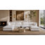 Canapé modulaire rembourré en U en chenille 6 pièces Miloe-1300342911