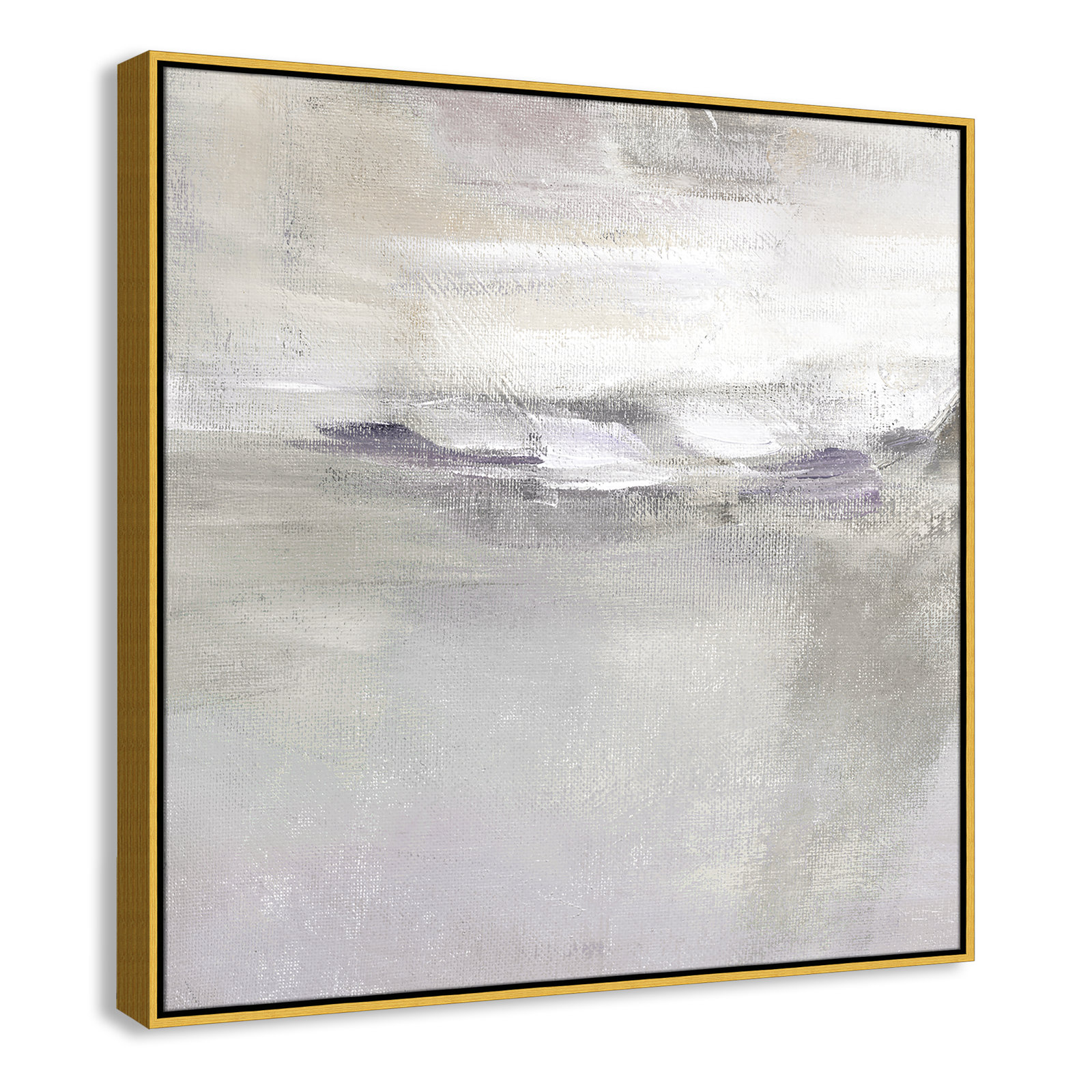 Abbott "Lilac Horizon" Print by Nan, 37.5" H x 37.5" W, Gold Framed