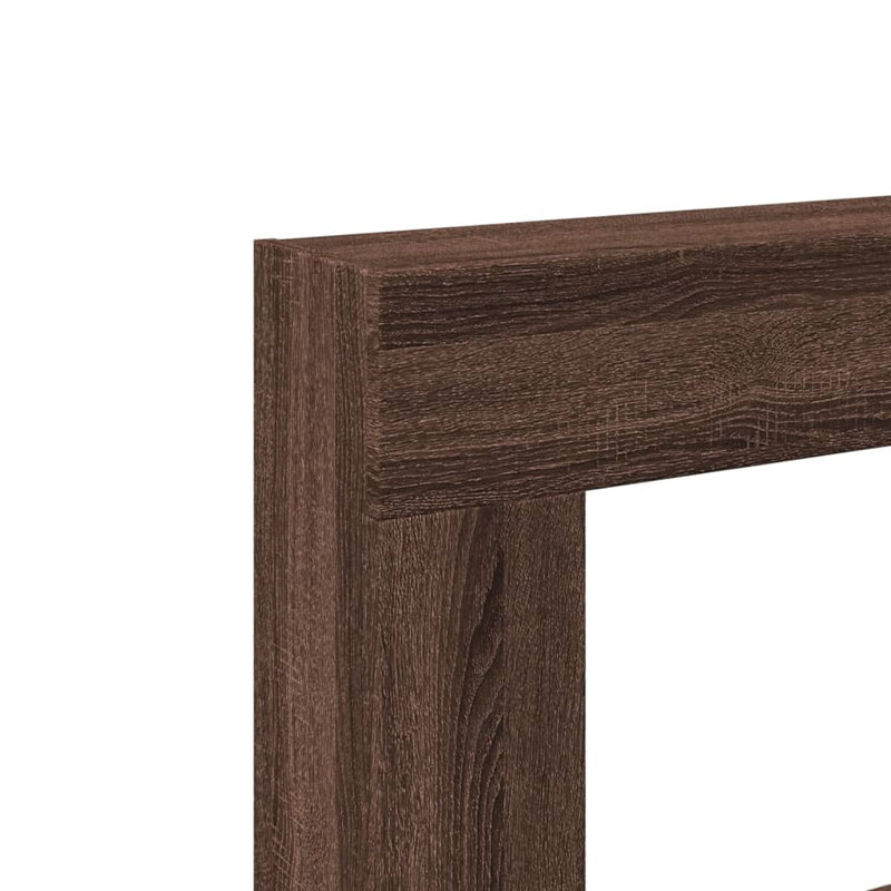 Fireplace Surround 81X18x82 Cm Engineered Wood, Brown Oak