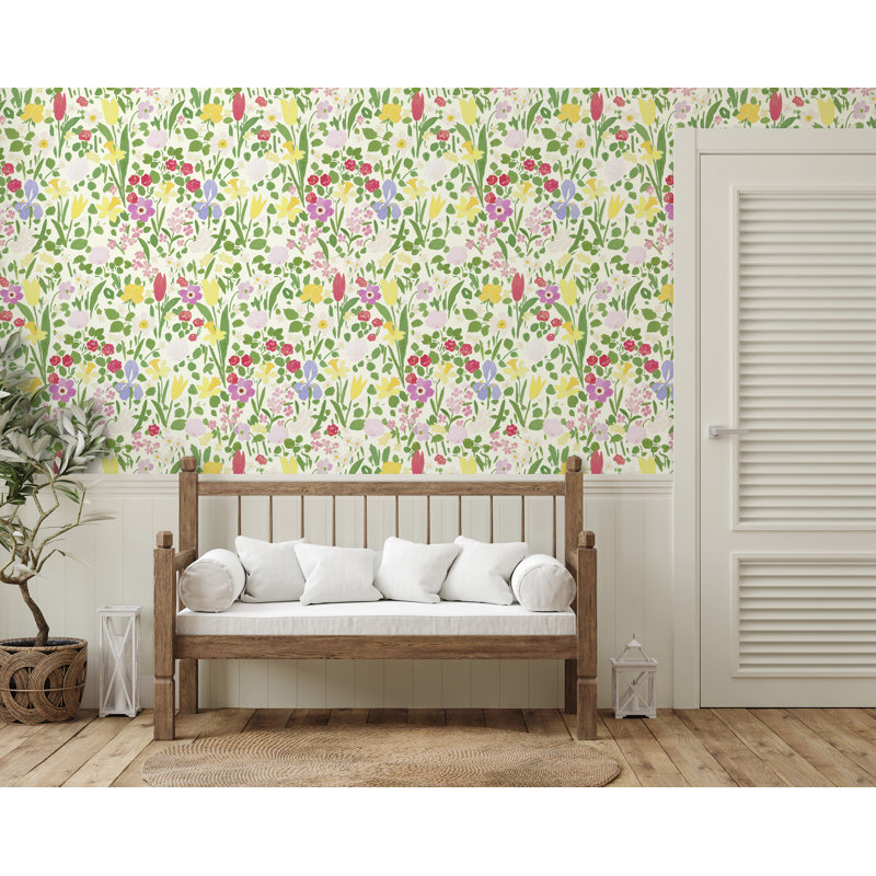 Paule Marrot Floral Wallpaper Double Roll, Cream