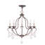 Lustre empire à 5 lumières de style bougie avec accents de cristal Daniesha-494608784