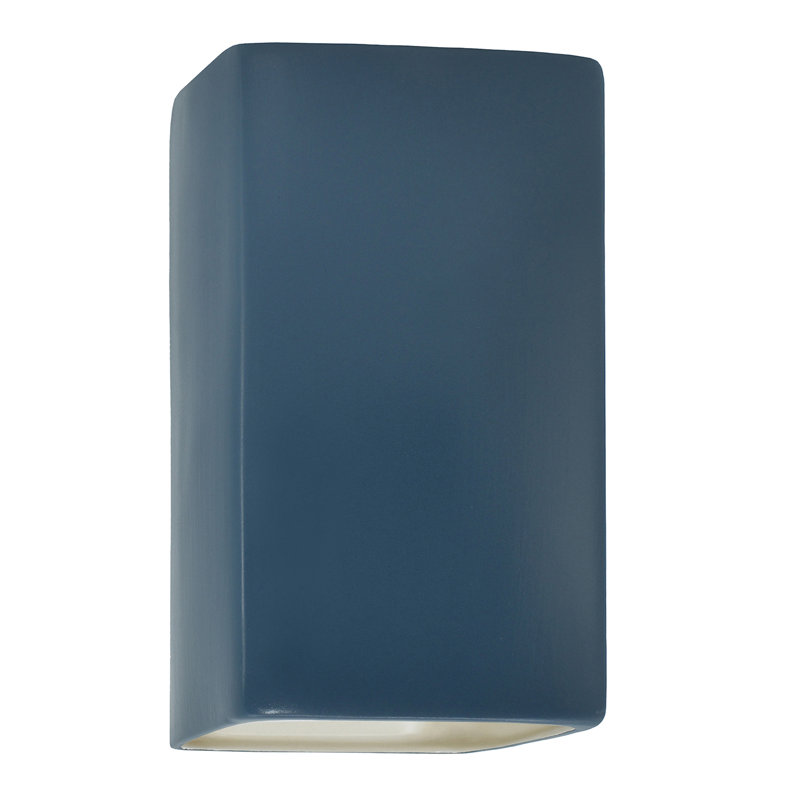 Krimhilde Ada Flush Mounted Sconce, Gloss White, 13.5" H x 7.25" W x 6.5" D, Incandescent