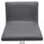 Tabouret de bar pivotant réglable en similicuir gris et noyer