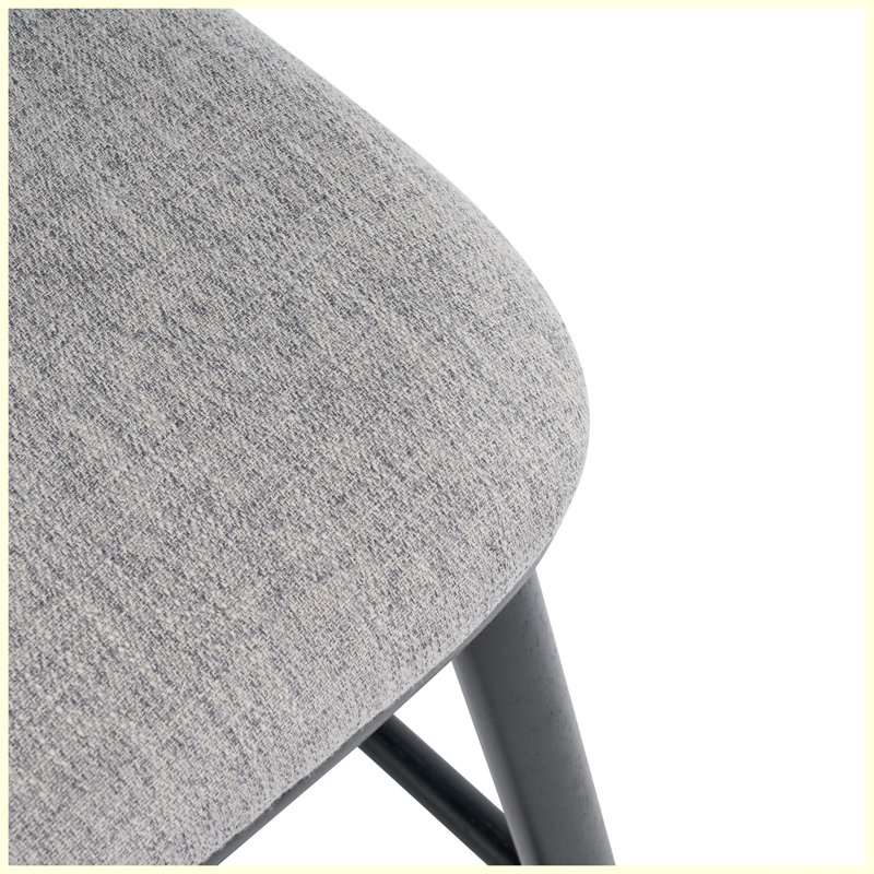 Tabouret de bar en bois, Black, Gris