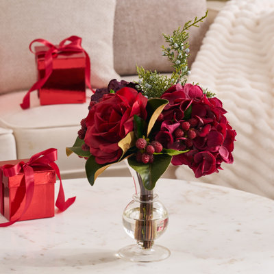 13 " Peony and Rose Arrangement
