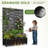 6 ft. H x 4 ft. W Metal Planter Box privacy screen Garden Bed with Trellis and Wheels - Black-1324194342