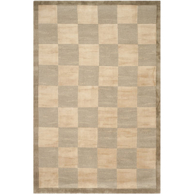 Tibetan Shag Green/Beige Area Rug