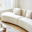 Canapé 6 places en velours de luxe avec motif en demi-lune et mousse haute densité-32246519