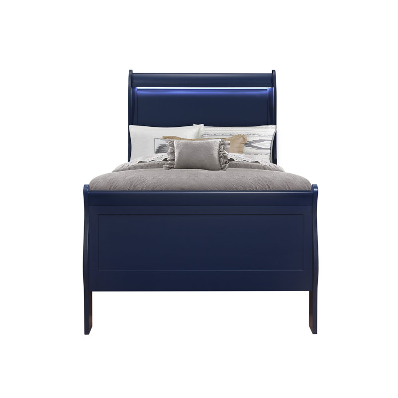 Lit simple Charlie avec DEL Charlie, Bleu