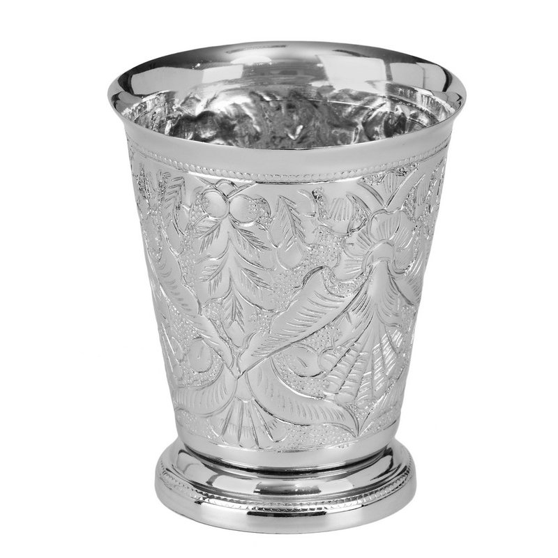 Pot à fleurs en nickel plaqué Nora, H 5,1 po x l 1,35 po x P 4,35 po