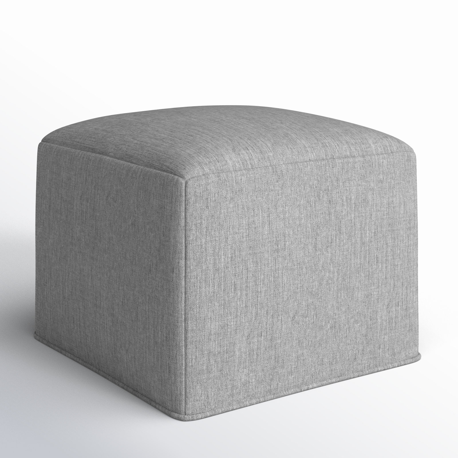 Praia Sunbrella® Upholstered 22" Outdoor Ottoman, Canvas Granite Sunbrella® Canvas