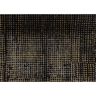 Tapis oriental brun / noir en laine et polyester tissé à la machine Zilynn