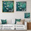 Emerald Cherry Blossoms Symphony II - Art mural de salon avec fleurs de cerisier-429003508-429003509