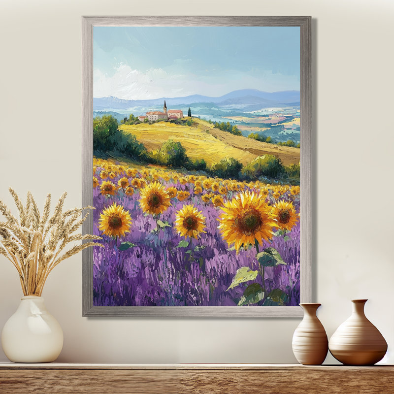 Vaisselle - décoration murale florale, Argent argent, H 20 po x l 12 po, Reproduction encadrée d'une seule photo