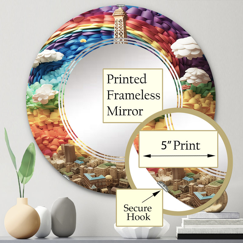 Miroir mural Aristeides, 24 po x 24 po