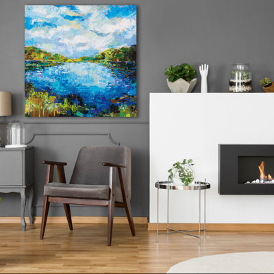 «Lakeside» par Jeanette Vertentes, art mural en verre acrylique