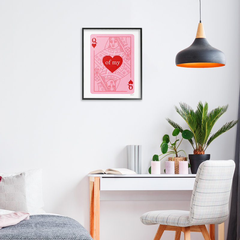  «Of My Heart», estampe numérique, design par Amanda , H 14 po x l 11 po, Giclée encadrée noir minuit