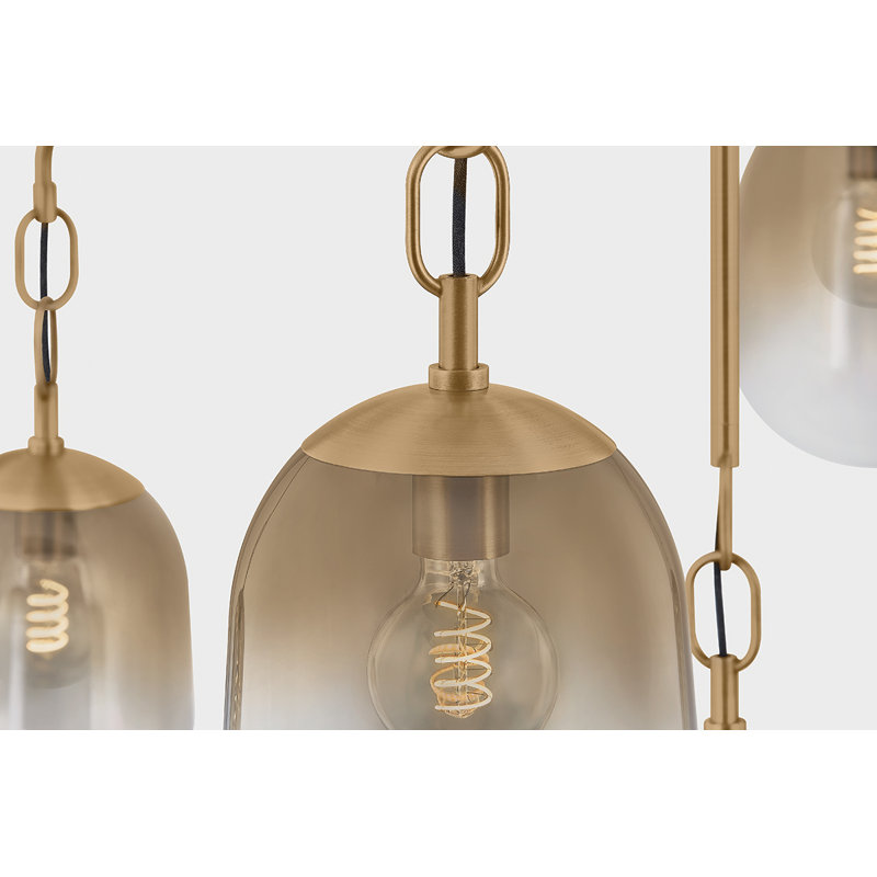Lustre large en laiton patiné Troy Lighting, H 34,75 po x l 42 po x P 42 po, 7 lumières