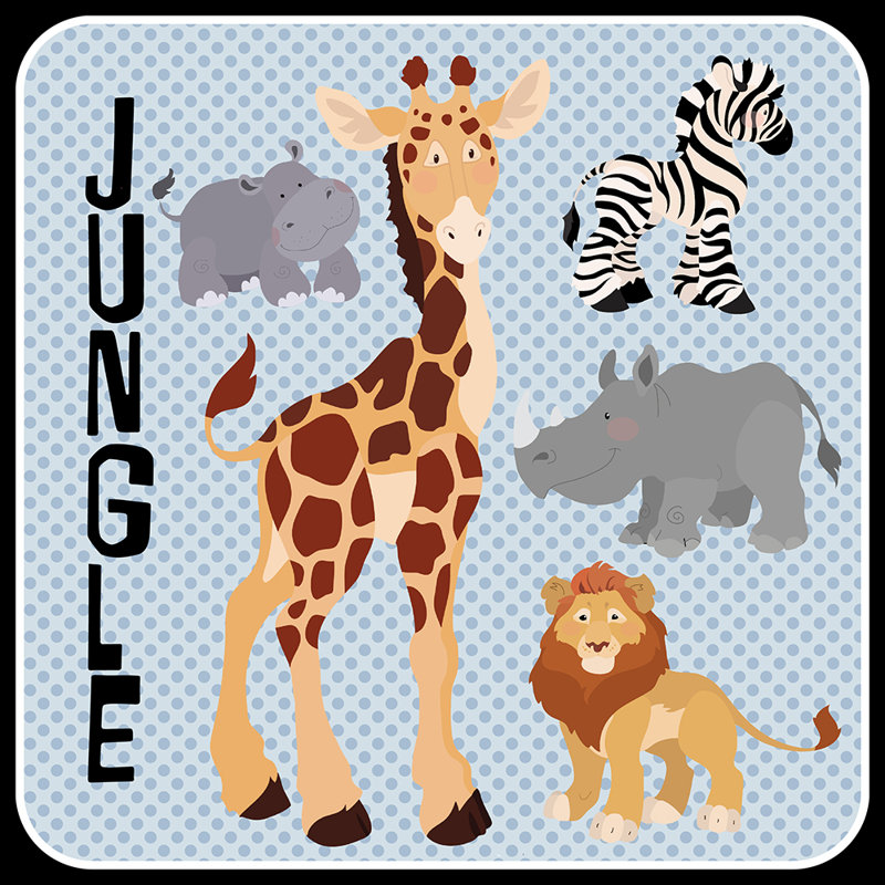 Impression sur papier Brannan Happy Jungle, H 24 po x l 24 po