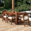 6-Piece Patio Dining Table  Set for Outdoor Furniture Sets With Umbrella Hole | Chairs and Bench with Removable Cushions (Mocha+Beige ) |  71" Rectangular Table | Backyard, Garden, Poolside-1428494029