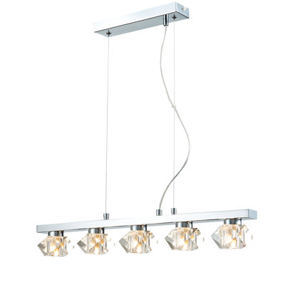 Syreeta 5 - Light Chrome Kitchen Island Pendant
