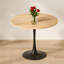 (natural Wood Colour) Round Table, Modern Dining Table, Dining Table, Mdf Top And Steel Base Tulip Round Kitchen Table, Kitchen Table, Mid-century Living Room Coffee Table 24 Inch, Oval Dining Table
