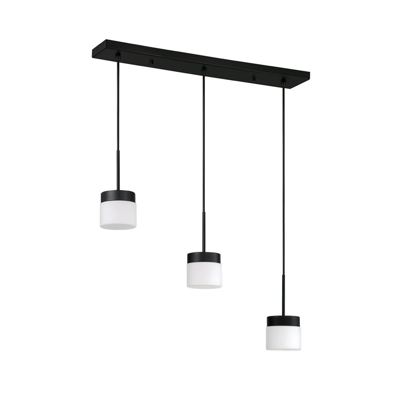 Barre d'éclairage noire 3 lumières Ikee