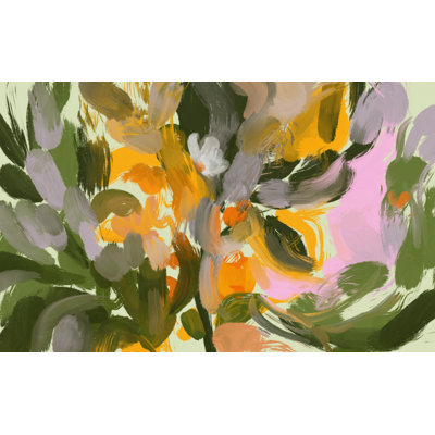 Vibrant Abstract Flowers by Josie George — Botanical Wall Art
