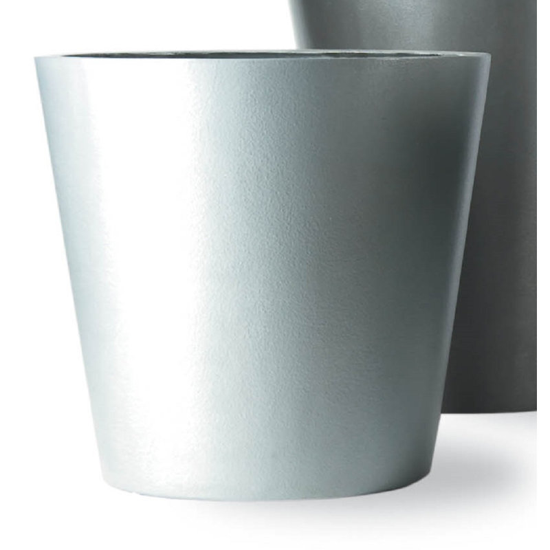 Vrej Fibreglass Cachepot, Aluminium, Large
