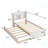 Engeliene Wooden Bed with Trundle,Storage Bed Frame with Bookcase-354862859-339296938