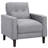 Harvey Grey Upholstered Tufted Accent Chair