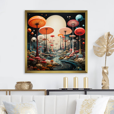 Décoration colorée Mid-Century Mid-Century Mushroom Dreams III - Mid-Century