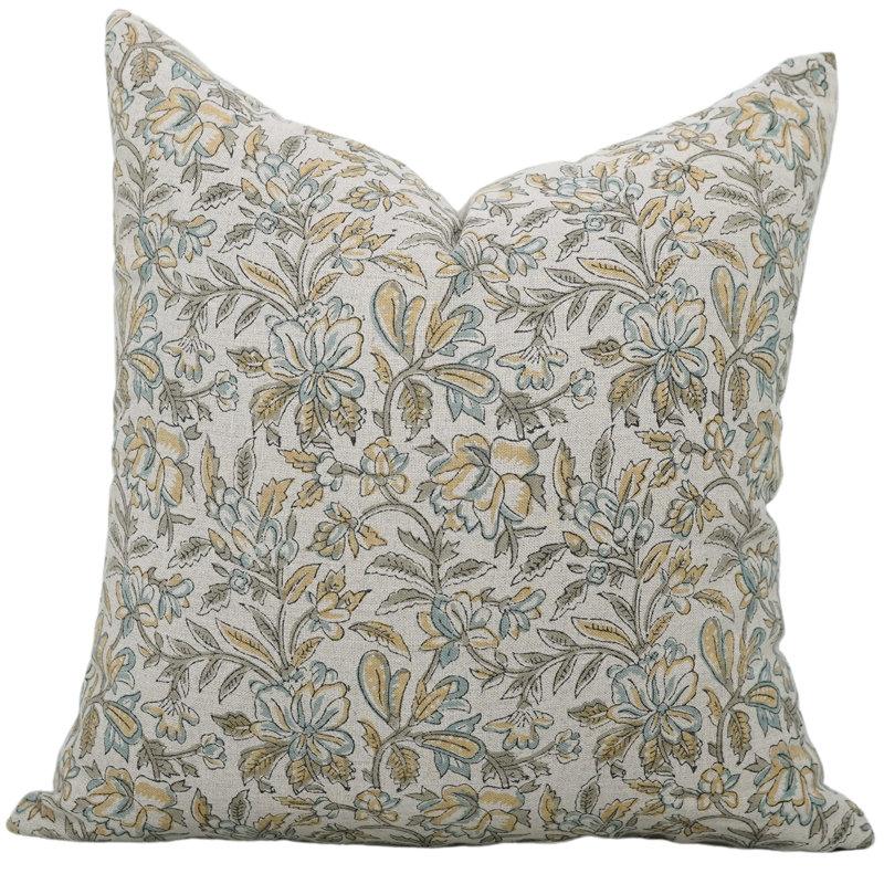 Housse de coussin en coton Floral, H 26 po x l 26 po