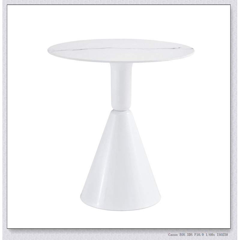 White coffee table, simple modern negotiation table, balcony dining table