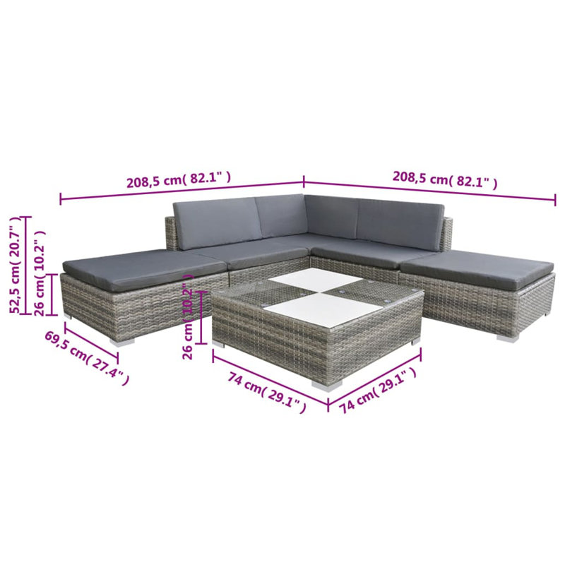 Tring Sectional Seating Group with Cushions